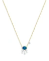 Meira T 14k White & Yellow Gold Opal & Diamond Pendant Necklace, 18 In Blue/gold