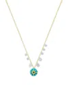 Meira T Turquoise, Diamond & Emerald Burst Pendant Necklace In Green