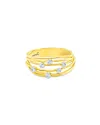 Meira T 14k White Gold & 14k Yellow Gold Diamond Bezel Multi Row Wire Ring In Gold
