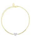 Meira T 14k White Gold & 14k Yellow Gold Diamond Heart Chain Bracelet In White/gold