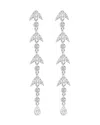 Meira T 14k White Gold Diamond Arrow Drop Earrings In Metallic