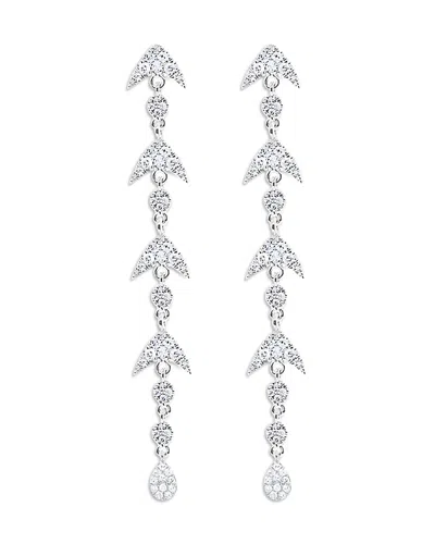 Meira T 14k White Gold Diamond Arrow Drop Earrings In Metallic
