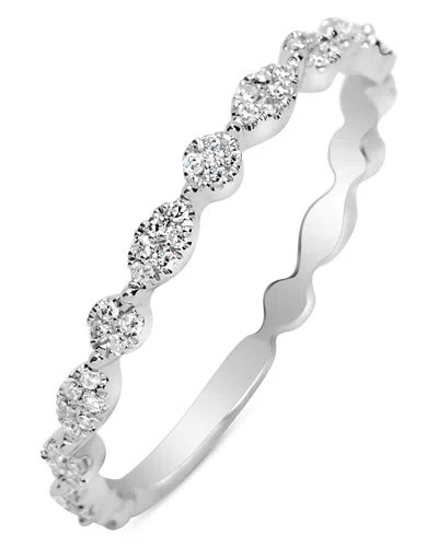Meira T 14k White Gold Diamond Curve Ring