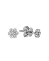 Meira T Women's 14k White Gold & Diamond Flower Stud Earrings In White