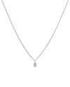 Meira T 14k White Gold Mini Diamond Hamsa Hand Pendant Necklace, 18 In White