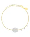 Meira T 14k Yellow & 14k White Gold Diamond Oval Bead Chain Bracelet In Gold