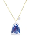 Meira T 14k Yellow & White Gold Blue Sapphire Statement Pendant Necklace, 32 In Blue