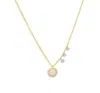Meira T 14k Yellow & White Gold Diamond & Opal Necklace, 18 In Gold/white
