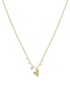 Meira T 14k Yellow & White Gold Diamond Heart Pendant Necklace, 16-18 In Gold
