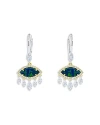 Meira T 14k Yellow & White Gold Opal & Diamond Evil Eye Drop Earrings In Green/white