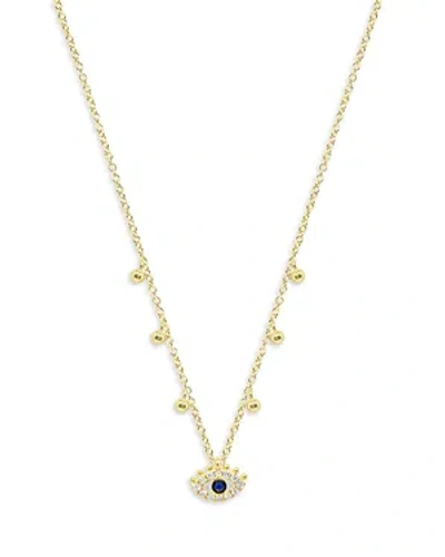 Meira T 14k Yellow Gold & 14k White Gold Blue Sapphire & Diamond Evil Eye & Charms Necklace, 18
