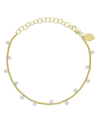 Meira T 14k Yellow Gold & 14k White Gold Diamond Bezel Bracelet