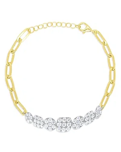 Meira T 14k Yellow Gold & 14k White Gold Diamond Geometric Bracelet In Gold/white