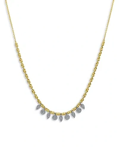 Meira T 14k Yellow Gold Dainty Diamond Charm Necklace, 18