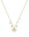 Meira T 14k Yellow Gold Diamond & Blue Sapphire Evil Eye Charm Necklace, 18 In Blue/two-tone