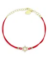 Meira T Women's 14k Yellow Gold & 0.28 Tcw Diamond Cord Bracelet In Red/gold