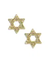 Meira T 14k Yellow Gold Diamond Star Of David Stud Earrings In Gold