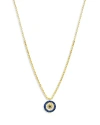 MEIRA T 14K YELLOW GOLD EVIL EYE MOON CUT CHAIN NECKLACE, 18