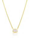 Meira T 14k Yellow Gold Lab Grown Diamond Emerald Cut Pendant Necklace, 16-18 In Gold