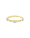 Meira T 14k Yellow Gold Leaf Beaded Diamond Ring In Gold