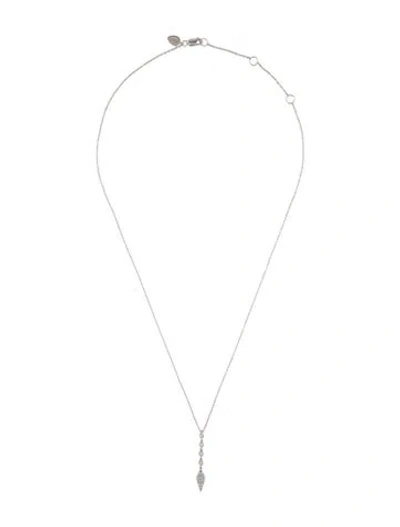 Pre-owned Meira T 18k Diamond Drop Pendant Necklace, 18" In Multi