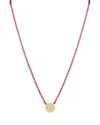 Meira T Bezel Set Diamond Pink Chain Necklace, 16-18 In Silver