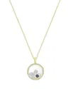 Meira T Blue Sapphire & Diamond Floating Charm Shaker Pendant Necklace In 14k White & Yellow Gold, 16-18 In Multi