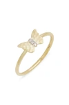 Meira T Butterfly Diamond Ring In Yellow