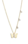 Meira T Butterfly Pendant Necklace In Gold