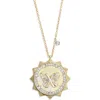 Meira T Butterfly Sunburst Pendant Necklace In Gold
