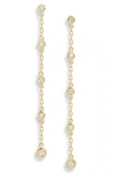 Meira T Diamond Bezel Chain Earrings In Gold