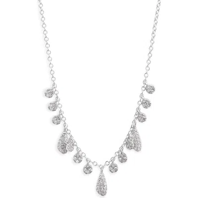 Meira T Diamond Bezel Charm Necklace In White Gold