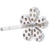 Meira T Diamond Pavé Flower Stud Earrings In Silver