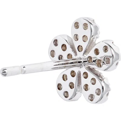 Meira T Diamond Pavé Flower Stud Earrings In Metallic
