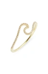 Meira T Diamond Wave Ring In Yellow