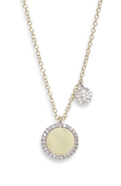 Meira T Disc Diamond Necklace In Orange