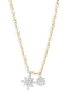 MEIRA T DUAL DIAMOND PENDANT NECKLACE