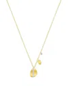 Meira T Gold-plated Sterling Silver Diamond Disc Necklace, 16-18 In Silver