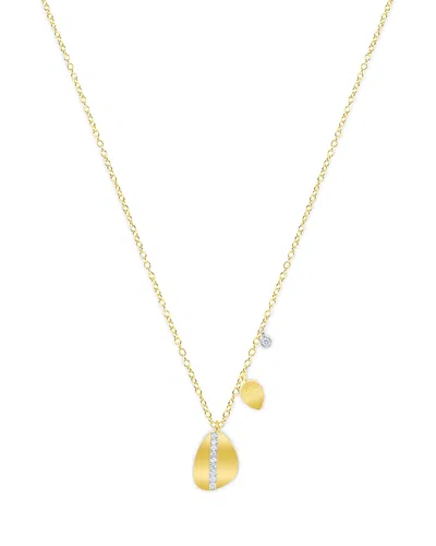 Meira T Gold-plated Sterling Silver Diamond Disc Necklace, 16-18