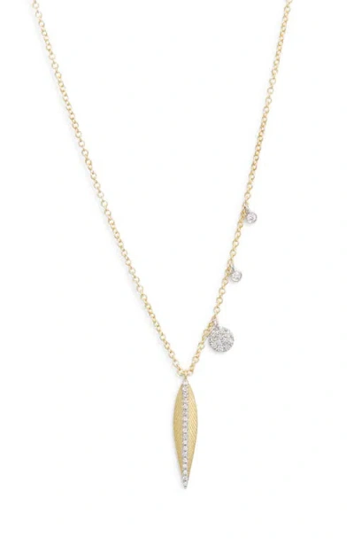 Meira T Leaf Pendant Necklace In Yellow
