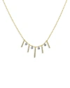 Meira T Metro T 14k Yellow & White Gold Diamond Bar Necklace, 18 In Gold/white