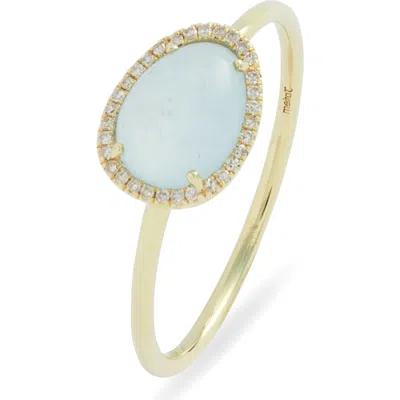 Meira T Milky Amazonite & Diamond Ring In Gold