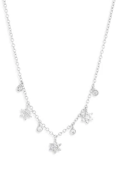 Meira T Mini Diamond Cluster Pendant Necklace