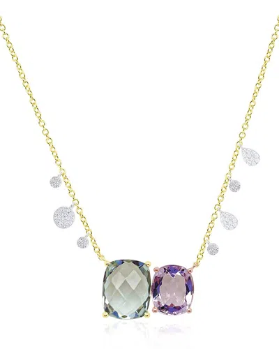 MEIRA T MEIRA T 14K 6.20 CT. TW. DIAMOND & GEMSTONE STACKABLE NECKLACE