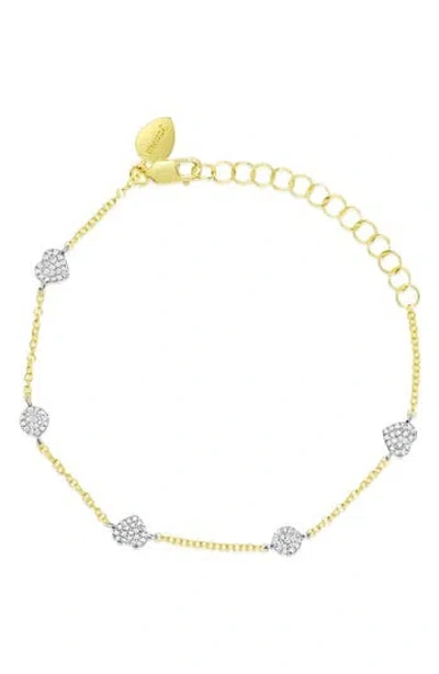 Meira T Pavé Diamond Charm Bracelet In Gold