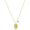 Meira T Pavé Diamond Mary Guadalupe Pendant Necklace In Gold