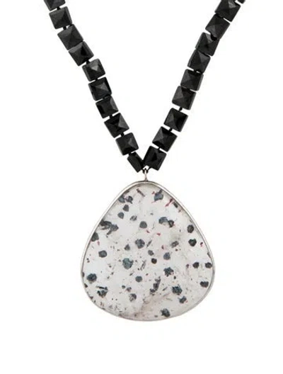 Pre-owned Meira T Sagenitic Quartz & Spinel Pendant Necklace, 28" In Multi