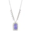 Meira T Tanzanite Morganite & Diamond Pendant Necklace
