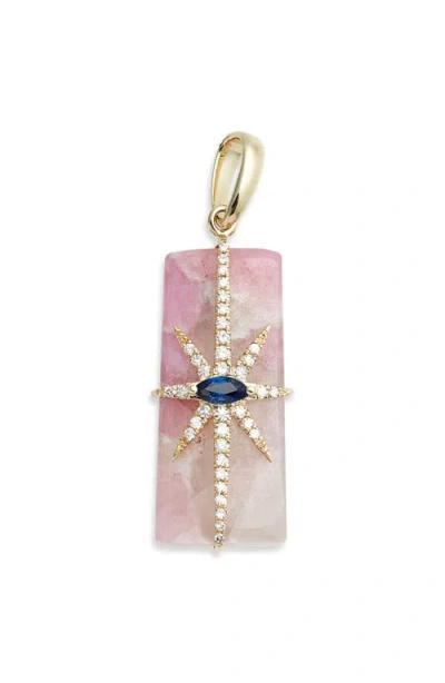 Meira T Tourmaline Diamond & Sapphire Charm In Pink
