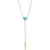 Meira T Turquoise & Diamond Y-necklace In Turquoise